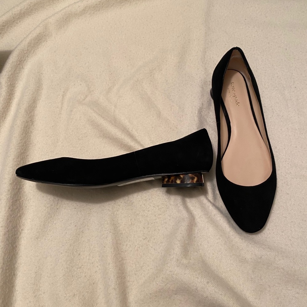 Kate Spade Fallyn Black Suede Ballet Flats